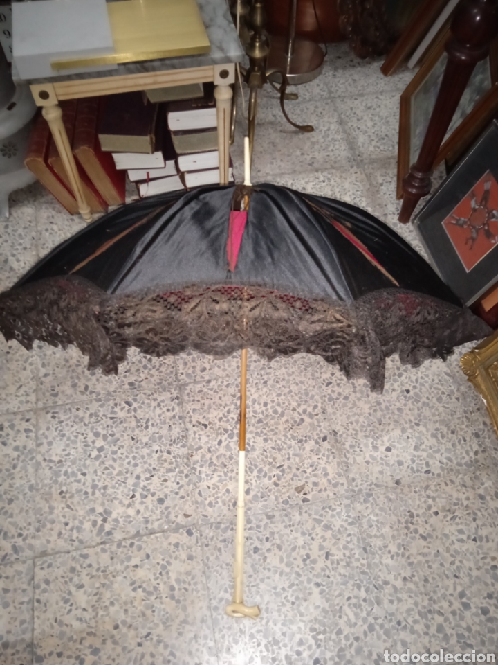 Antig&uuml;edades: Sombrilla de seda y marfil - Foto 15