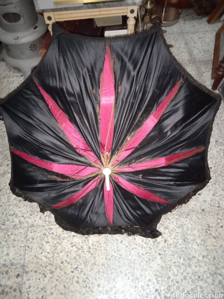Antig&uuml;edades: Sombrilla de seda y marfil - Foto 17