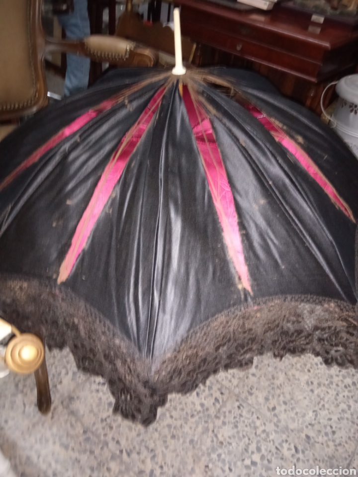 Antig&uuml;edades: Sombrilla de seda y marfil - Foto 21