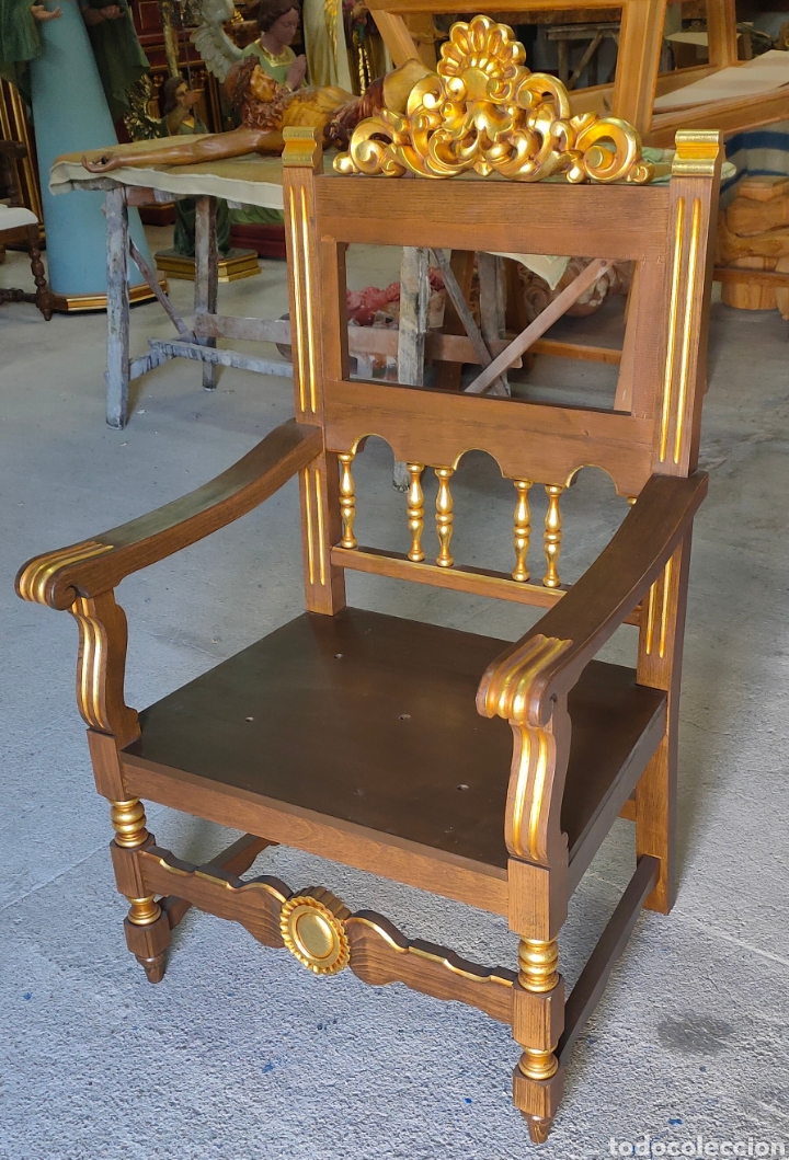 Antig&uuml;edades: Sill&oacute;n para sede, estilo espa&ntilde;ol - Foto 1