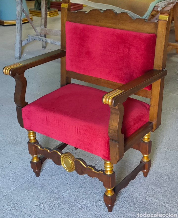 Antig&uuml;edades: Sill&oacute;n para sede, estilo espa&ntilde;ol - Foto 1