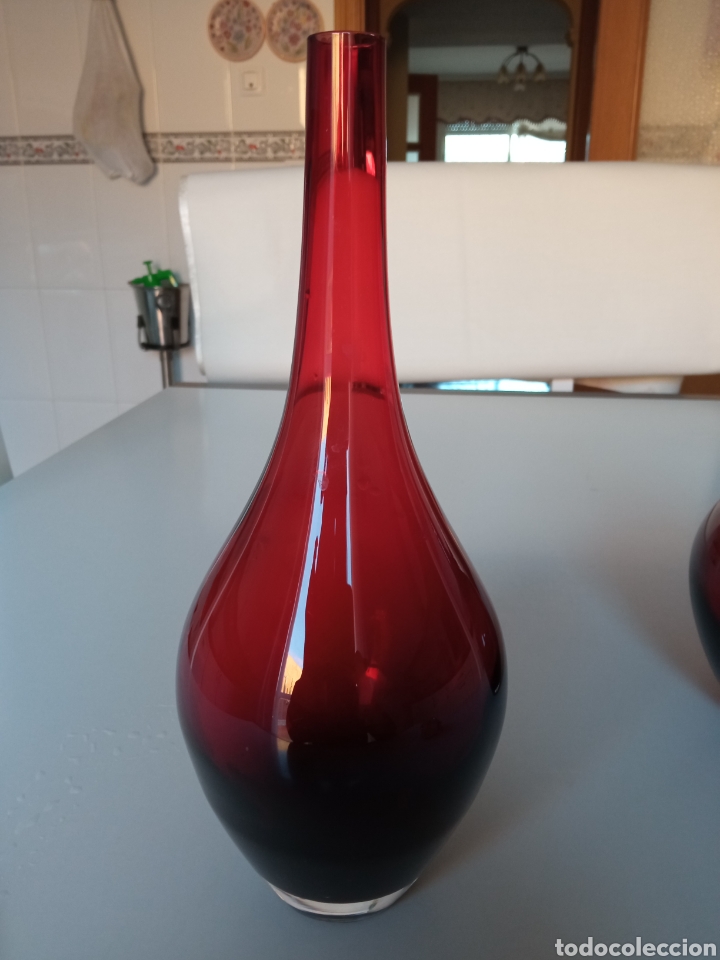 Antig&uuml;edades: Dos jarrones en cristal de Murano - Foto 2
