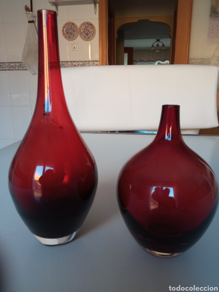 Antig&uuml;edades: Dos jarrones en cristal de Murano - Foto 1