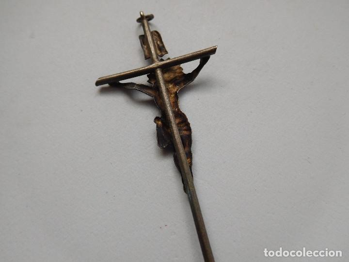 Antig&uuml;edades: Crucifijo antiguo de plata - Foto 3