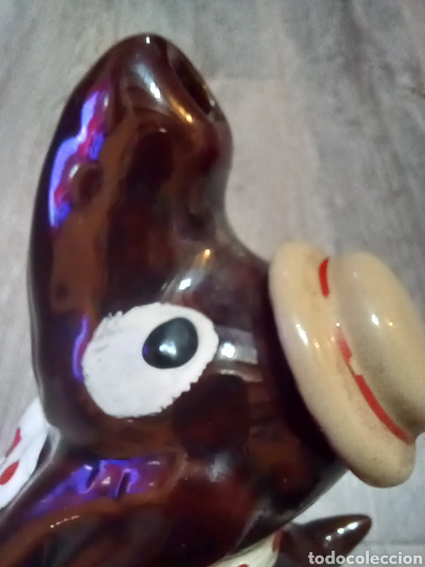 Antig&uuml;edades: BOTELLA O BOTIJO CON FORMA DE PERRO SALCHICHA - Foto 5