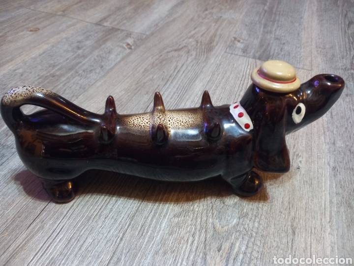 Antig&uuml;edades: BOTELLA O BOTIJO CON FORMA DE PERRO SALCHICHA - Foto 11