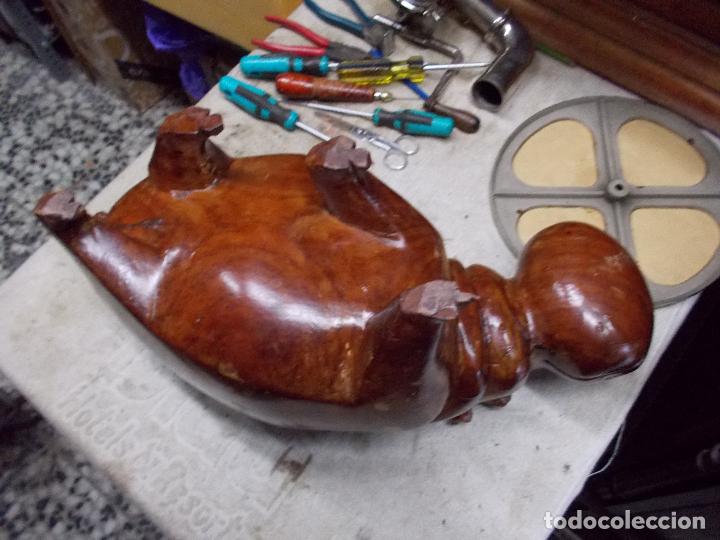 Antig&uuml;edades: talla madera hipopotamo - Foto 14