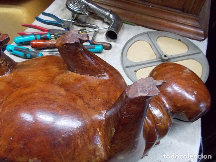 Antig&uuml;edades: talla madera hipopotamo - Foto 15