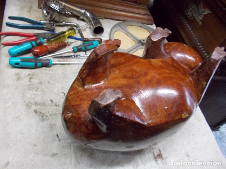 Antig&uuml;edades: talla madera hipopotamo - Foto 16