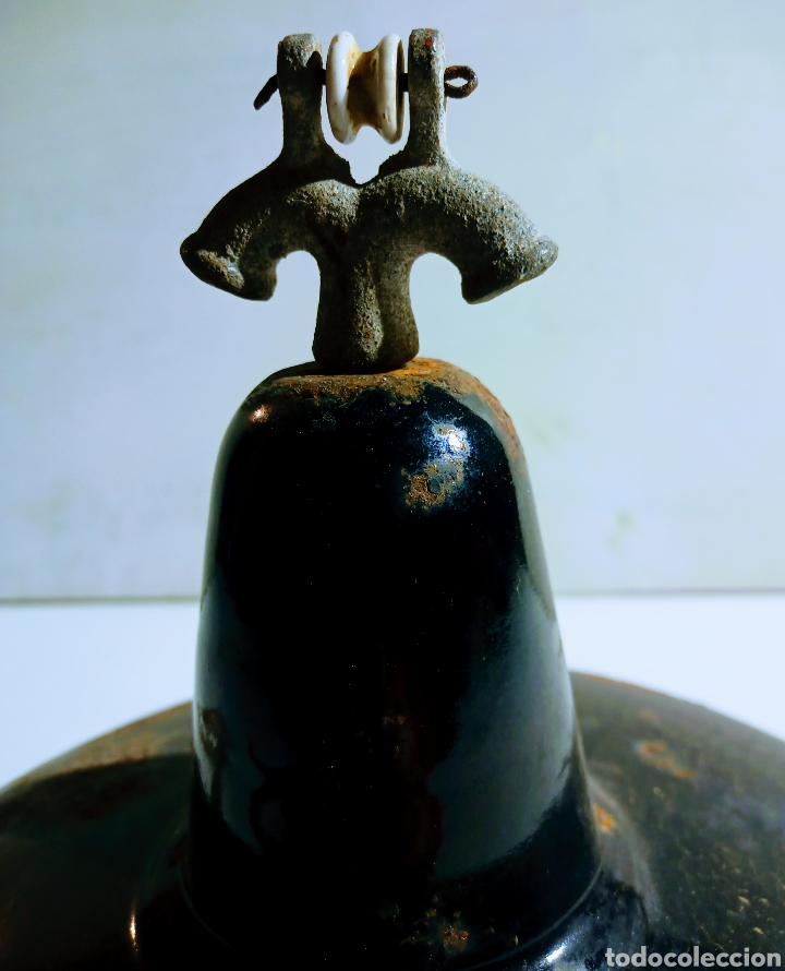 Antig&uuml;edades: L&aacute;mpara industrial lacada - Foto 2