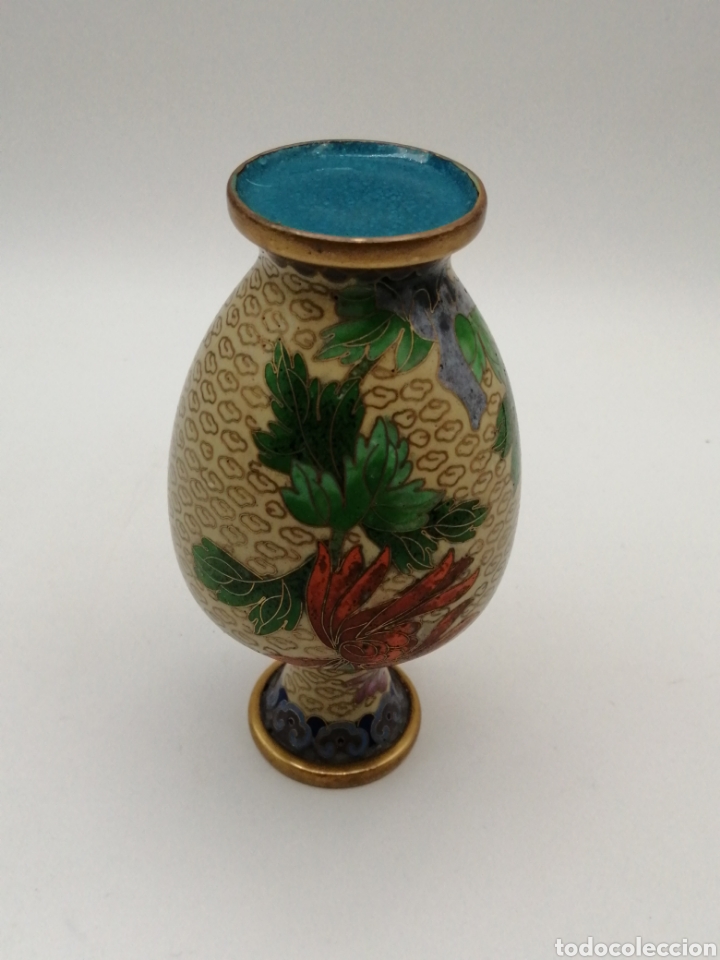 Antig&uuml;edades: Peque&ntilde;o jarr&oacute;n esmalte cloisonne - Foto 3