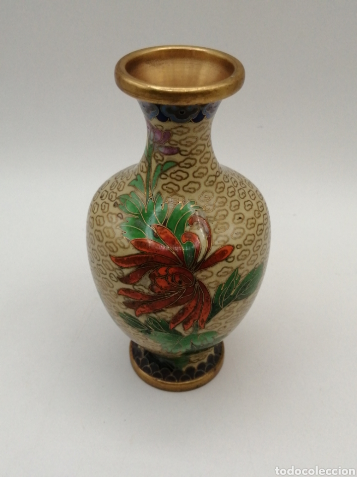 Antig&uuml;edades: Peque&ntilde;o jarr&oacute;n esmalte cloisonne - Foto 1