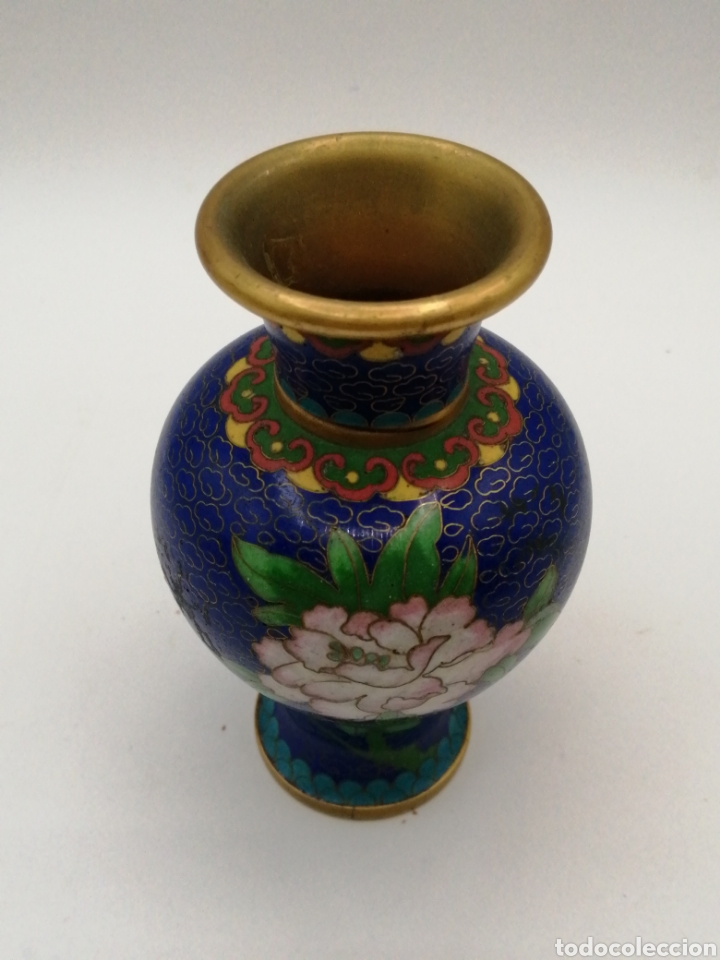 Antig&uuml;edades: Peque&ntilde;o jarr&oacute;n esmalte cloisonne - Foto 2