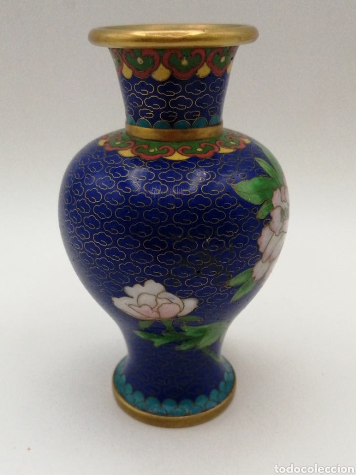 Antig&uuml;edades: Peque&ntilde;o jarr&oacute;n esmalte cloisonne - Foto 3