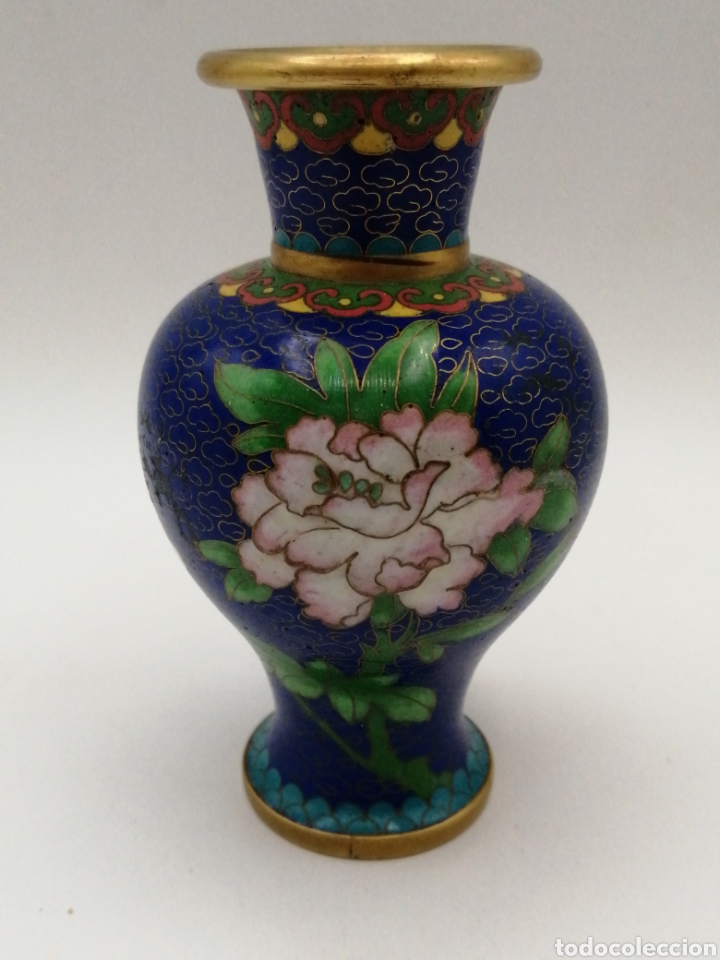 Antig&uuml;edades: Peque&ntilde;o jarr&oacute;n esmalte cloisonne - Foto 1