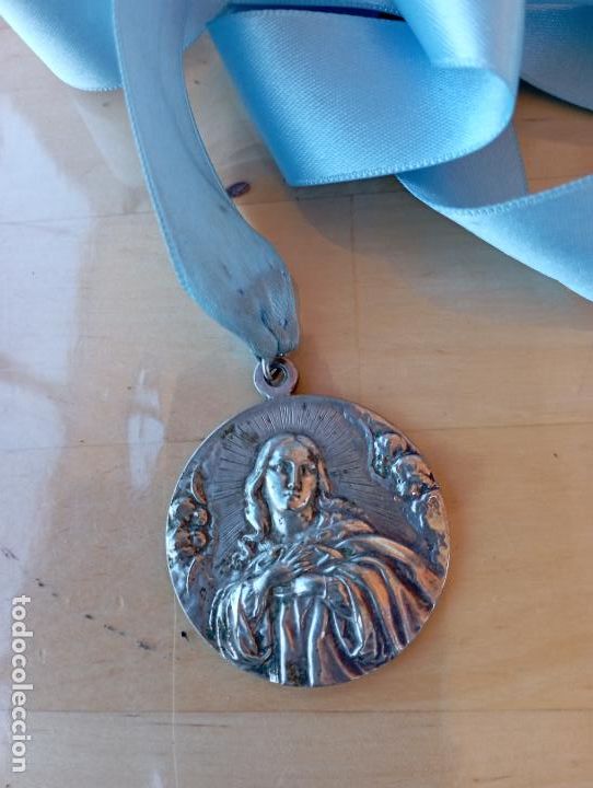 Antig&uuml;edades: ANTIGUA MEDALLA VIRGEN - Foto 2