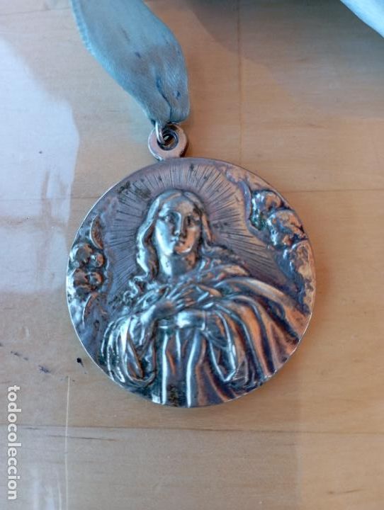 Antig&uuml;edades: ANTIGUA MEDALLA VIRGEN - Foto 1