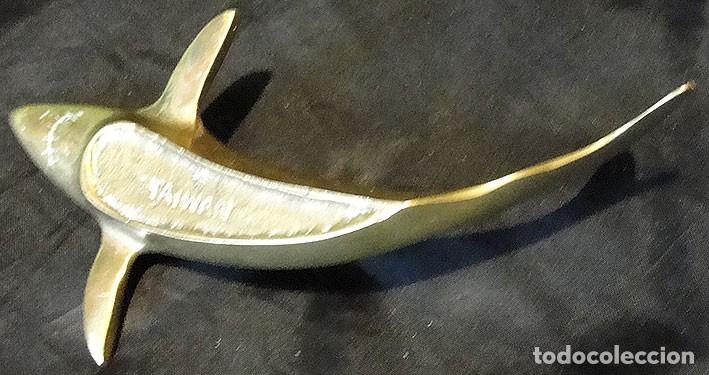 Antig&uuml;edades: TIBURON BRONCE 15 CM - Foto 3