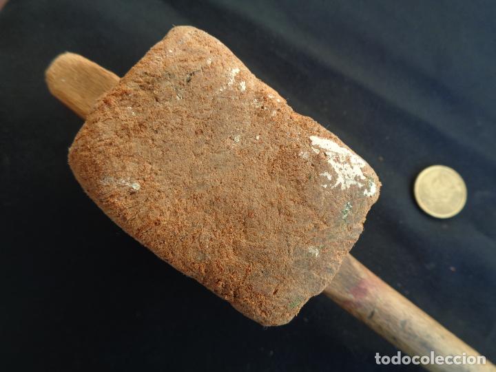 Antig&uuml;edades: ANTIGUA MAZA MARTILLO DE MADERA - Foto 5
