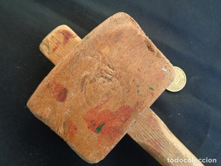 Antig&uuml;edades: ANTIGUA MAZA MARTILLO DE MADERA - Foto 1
