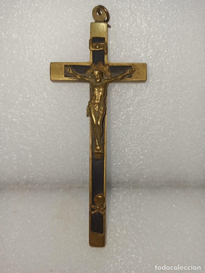 crucifijo-pared (metal) latón-dorado - Buy Antique crucifixes on  todocoleccion