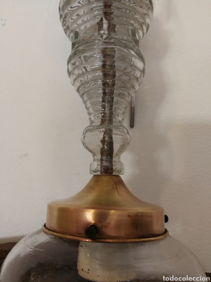 Antig&uuml;edades: L&Aacute;MPARA DE CRISTAL ART DECO - Foto 4