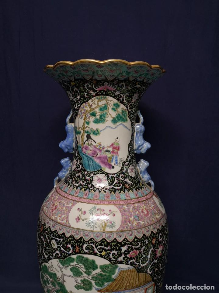 Antig&uuml;edades: GRAN JARRON CHINO EN PORCELANA - Foto 2