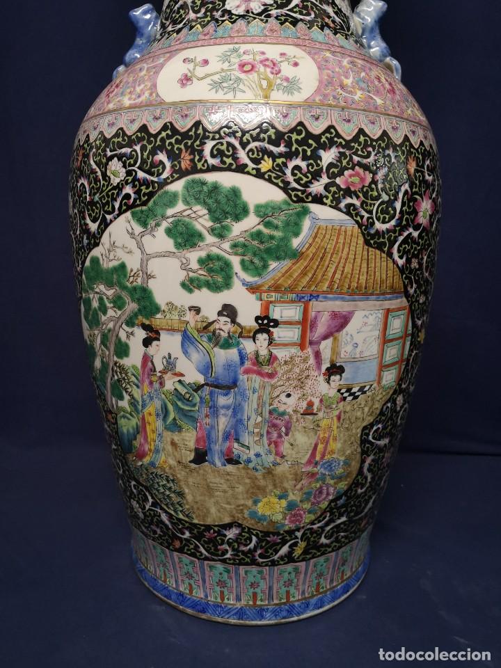 Antig&uuml;edades: GRAN JARRON CHINO EN PORCELANA - Foto 3