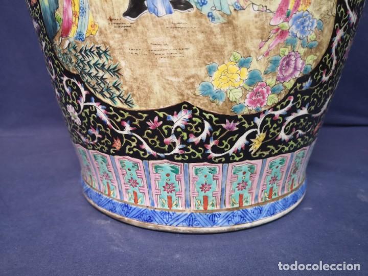 Antig&uuml;edades: GRAN JARRON CHINO EN PORCELANA - Foto 4