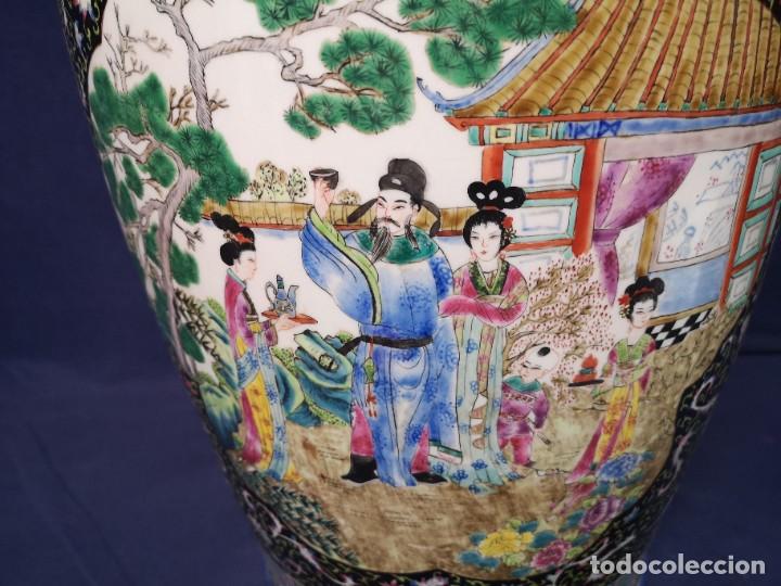Antig&uuml;edades: GRAN JARRON CHINO EN PORCELANA - Foto 5