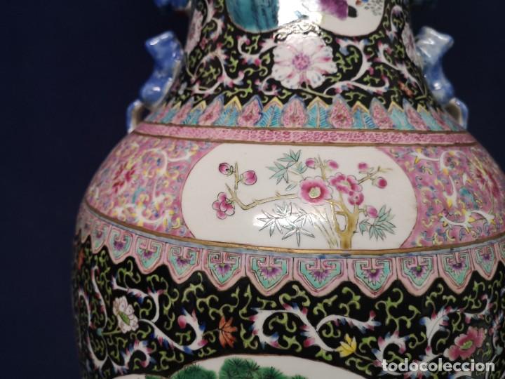Antig&uuml;edades: GRAN JARRON CHINO EN PORCELANA - Foto 6