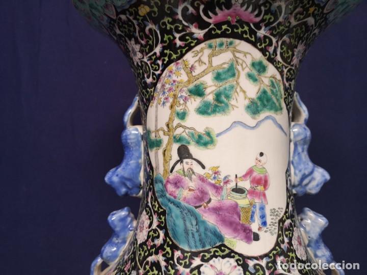 Antig&uuml;edades: GRAN JARRON CHINO EN PORCELANA - Foto 7
