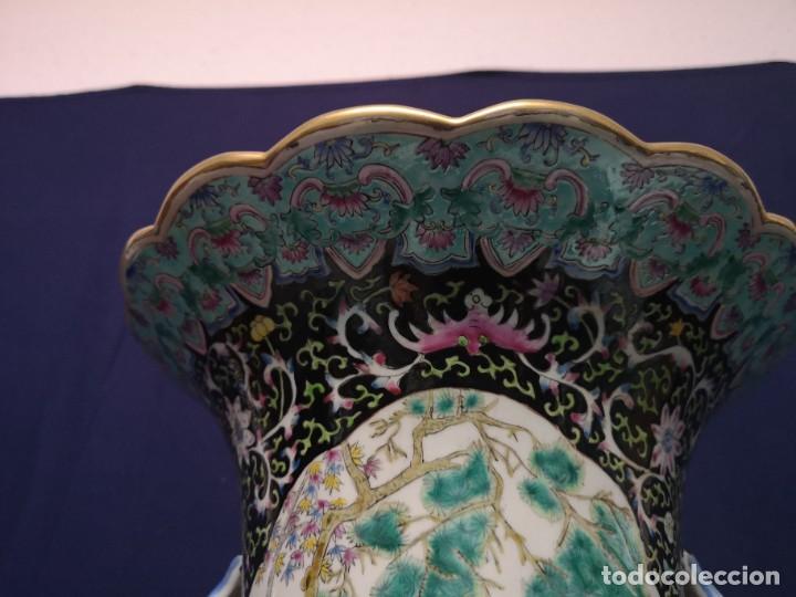 Antig&uuml;edades: GRAN JARRON CHINO EN PORCELANA - Foto 8