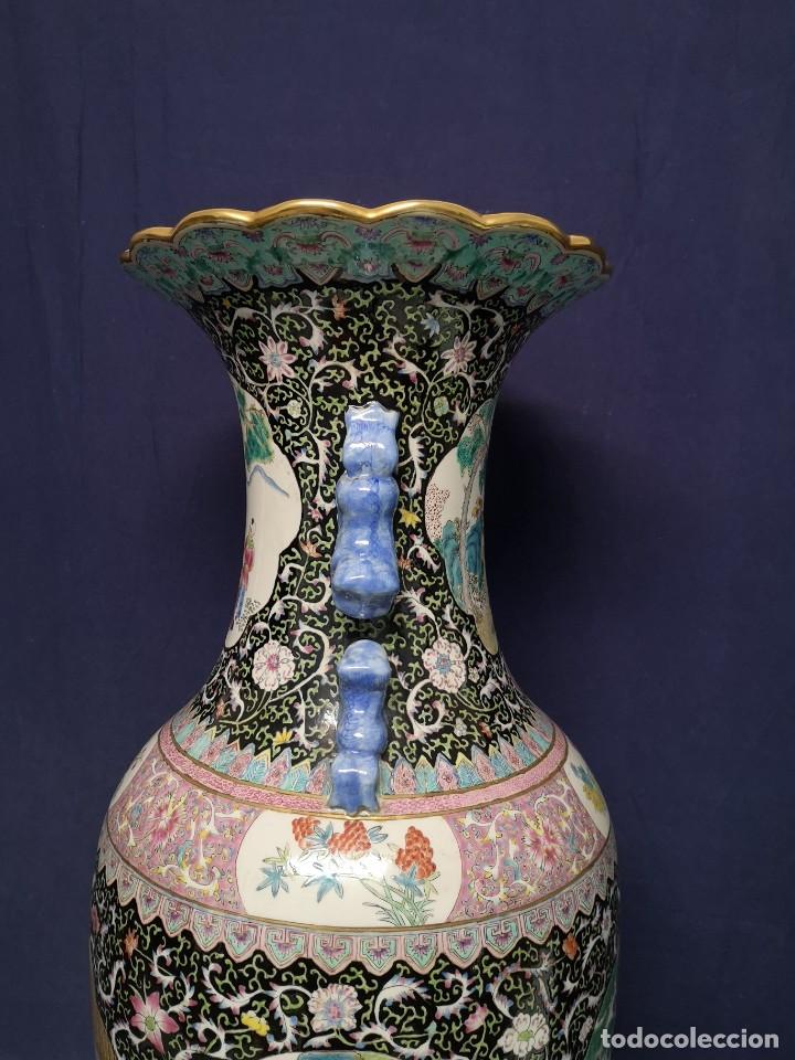 Antig&uuml;edades: GRAN JARRON CHINO EN PORCELANA - Foto 10