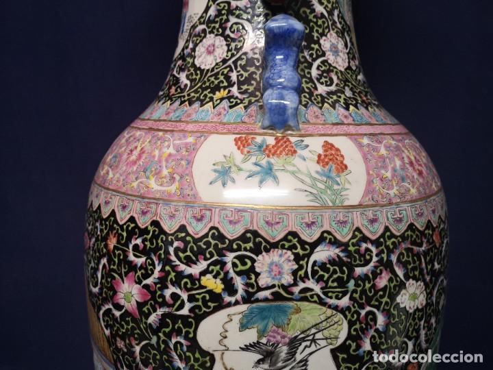 Antig&uuml;edades: GRAN JARRON CHINO EN PORCELANA - Foto 11