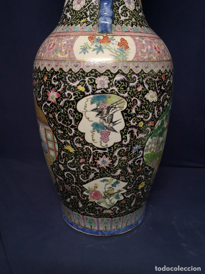 Antig&uuml;edades: GRAN JARRON CHINO EN PORCELANA - Foto 12