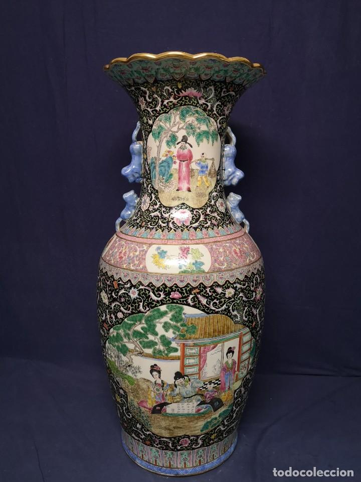 Antig&uuml;edades: GRAN JARRON CHINO EN PORCELANA - Foto 13