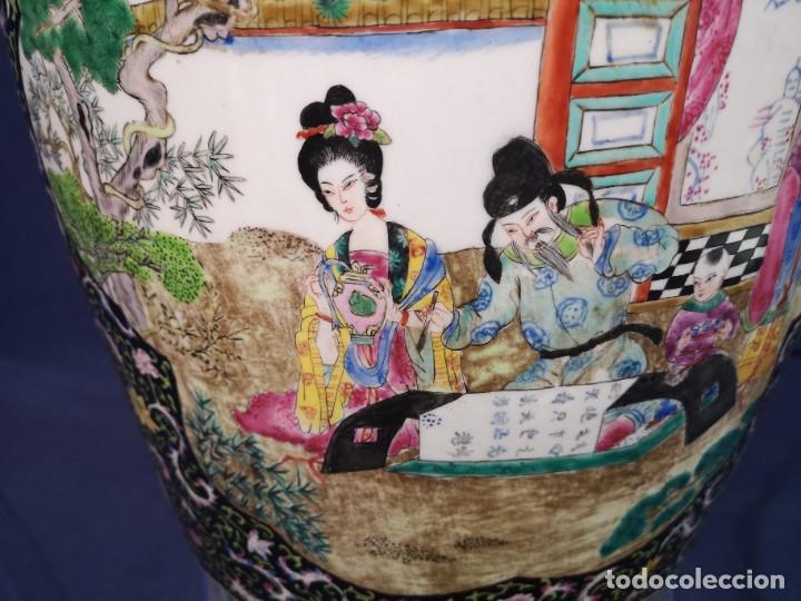 Antig&uuml;edades: GRAN JARRON CHINO EN PORCELANA - Foto 17