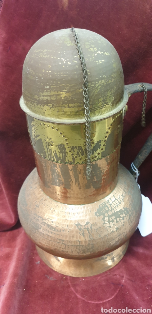 Antig&uuml;edades: Gran chocolatera de Cobre 30cm alto - Foto 3