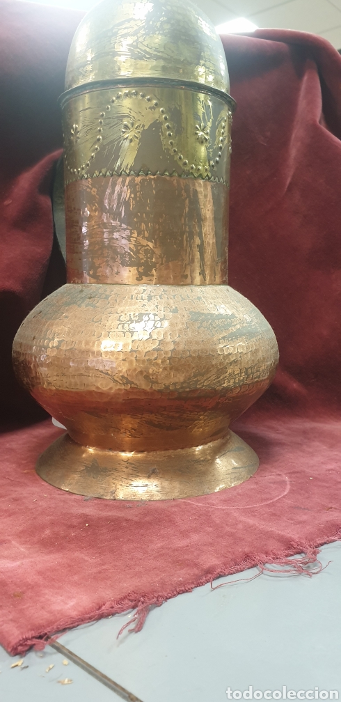 Antig&uuml;edades: Gran chocolatera de Cobre 30cm alto - Foto 1