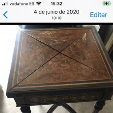 Antigüedades: MESA DE JUEGO ANTIGUA. Lote 314754838