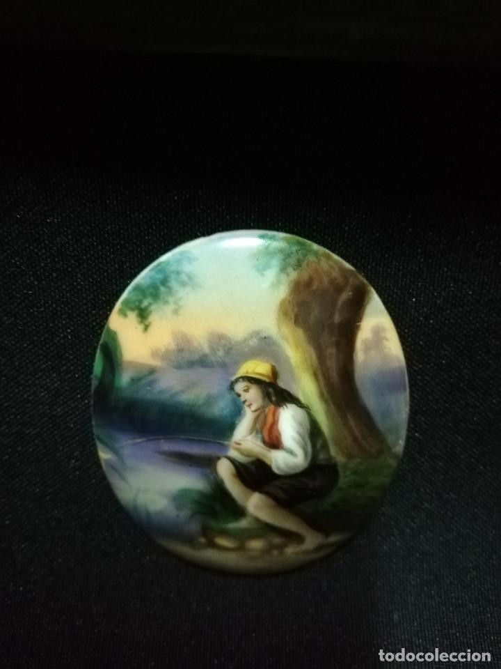 Antig&uuml;edades: PLACA DE PORCELANA PINTADA S. XIX - Foto 5