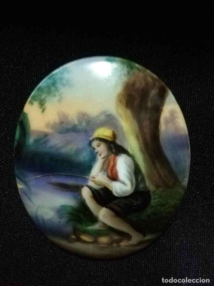 Antig&uuml;edades: PLACA DE PORCELANA PINTADA S. XIX - Foto 7