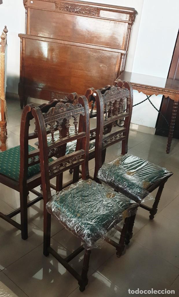 Antig&uuml;edades: 4 Sillas en madera de Roble - Foto 5