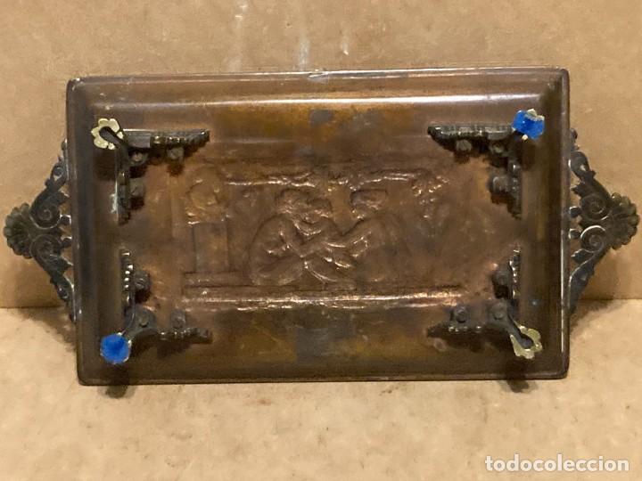 Antig&uuml;edades: Centro de mesa franc&eacute;s de bronce, firmado E H - Foto 8