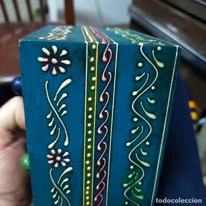 Antig&uuml;edades: Especieros de madera pintados a mano. - Foto 7