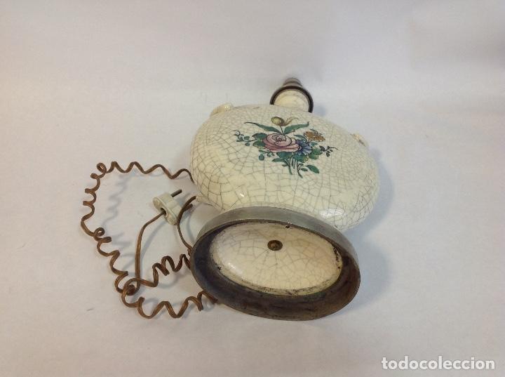 Antig&uuml;edades: Lampara de mesa de loza Craquele y esta&ntilde;o - Foto 3