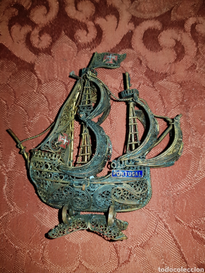 Antiques: ANTIGUA CARABELA DE FILIGRANA EN MINIATURA