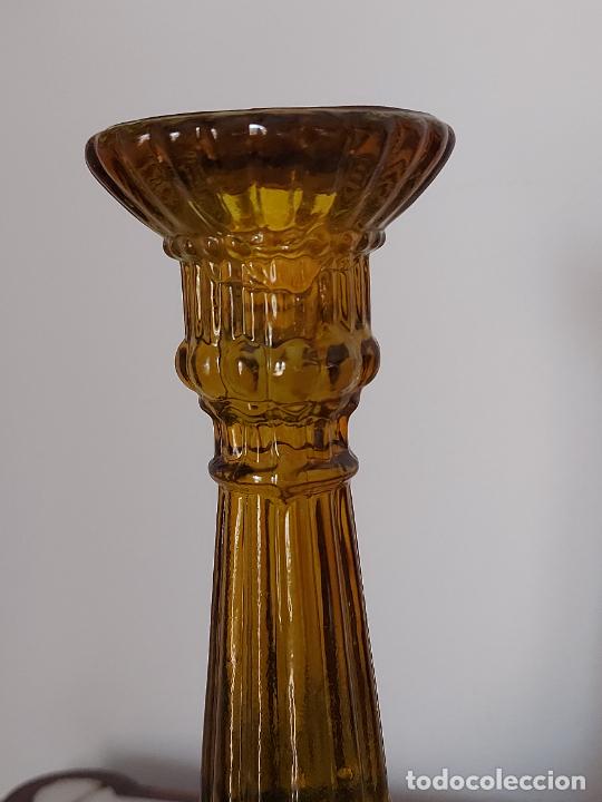 Antig&uuml;edades: Candelabro cristal de color - Foto 10