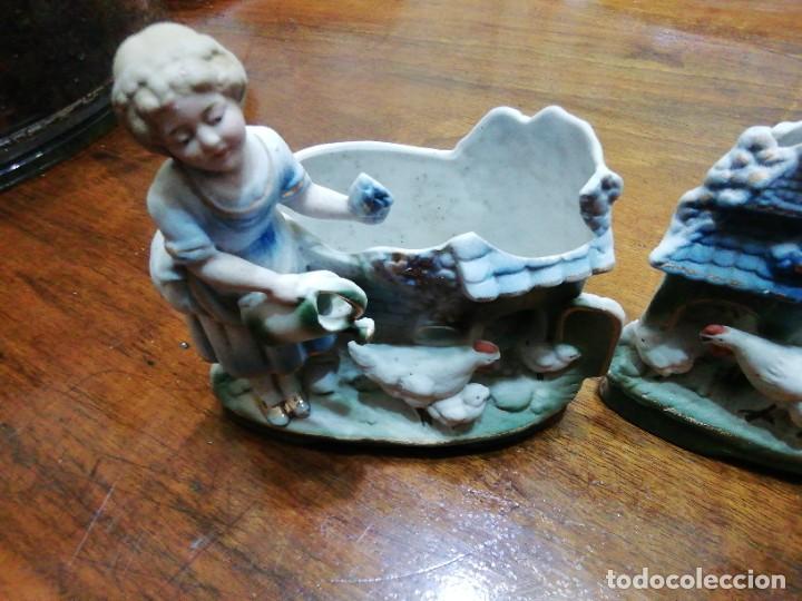 Antig&uuml;edades: *PAREJA DE BISCUITS CON JARDINERA.(Rf:TV/*c) - Foto 5